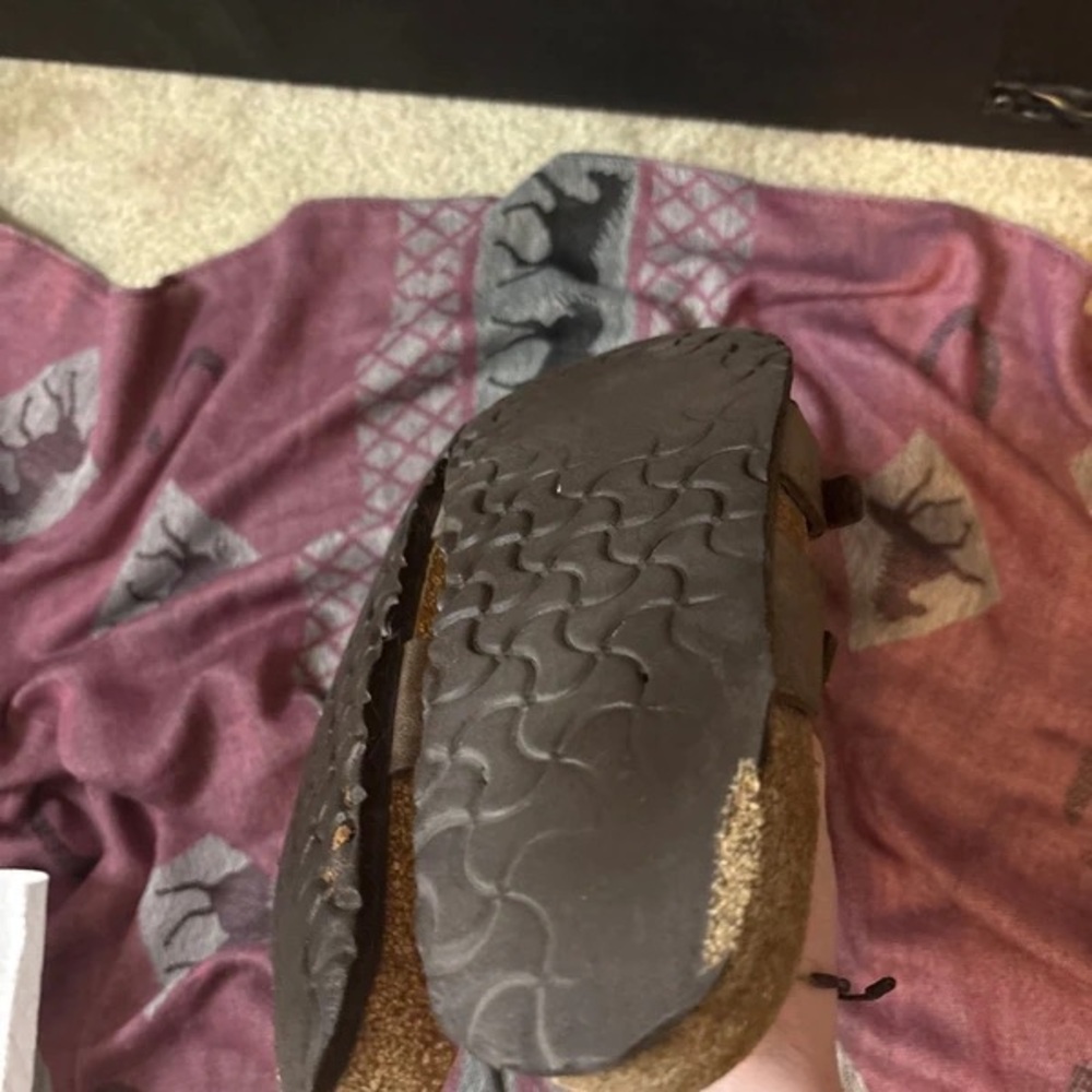 Brown Men's Double-Strap Buckle Sandals - Picture 3 of 5